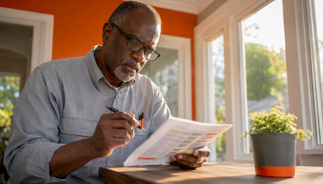 Home inspector reviewing lead paint test results