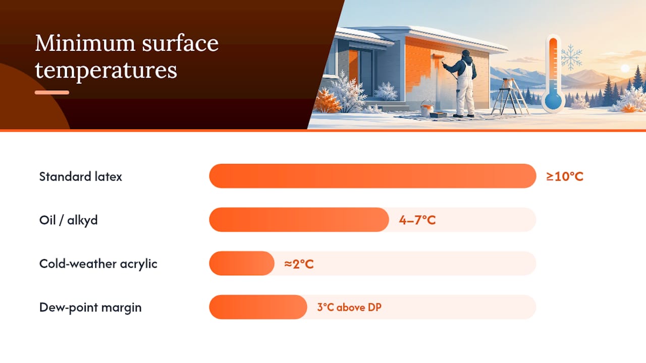What temperature and dew point rules actually apply? — overview diagram